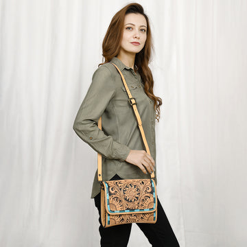 American Darling Cross Body I Hand Tooled Genuine Leather Women Bag Western Handbag Purse